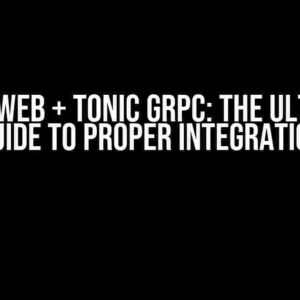 Actix-Web + Tonic gRPC: The Ultimate Guide to Proper Integration