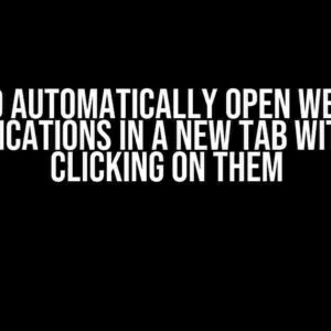 How to Automatically Open Web Push Notifications in a New Tab Without Clicking on Them