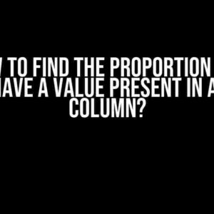 In R, How to Find the Proportion of Cases Which Have a Value Present in Another Column?